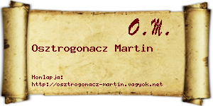 Osztrogonacz Martin névjegykártya